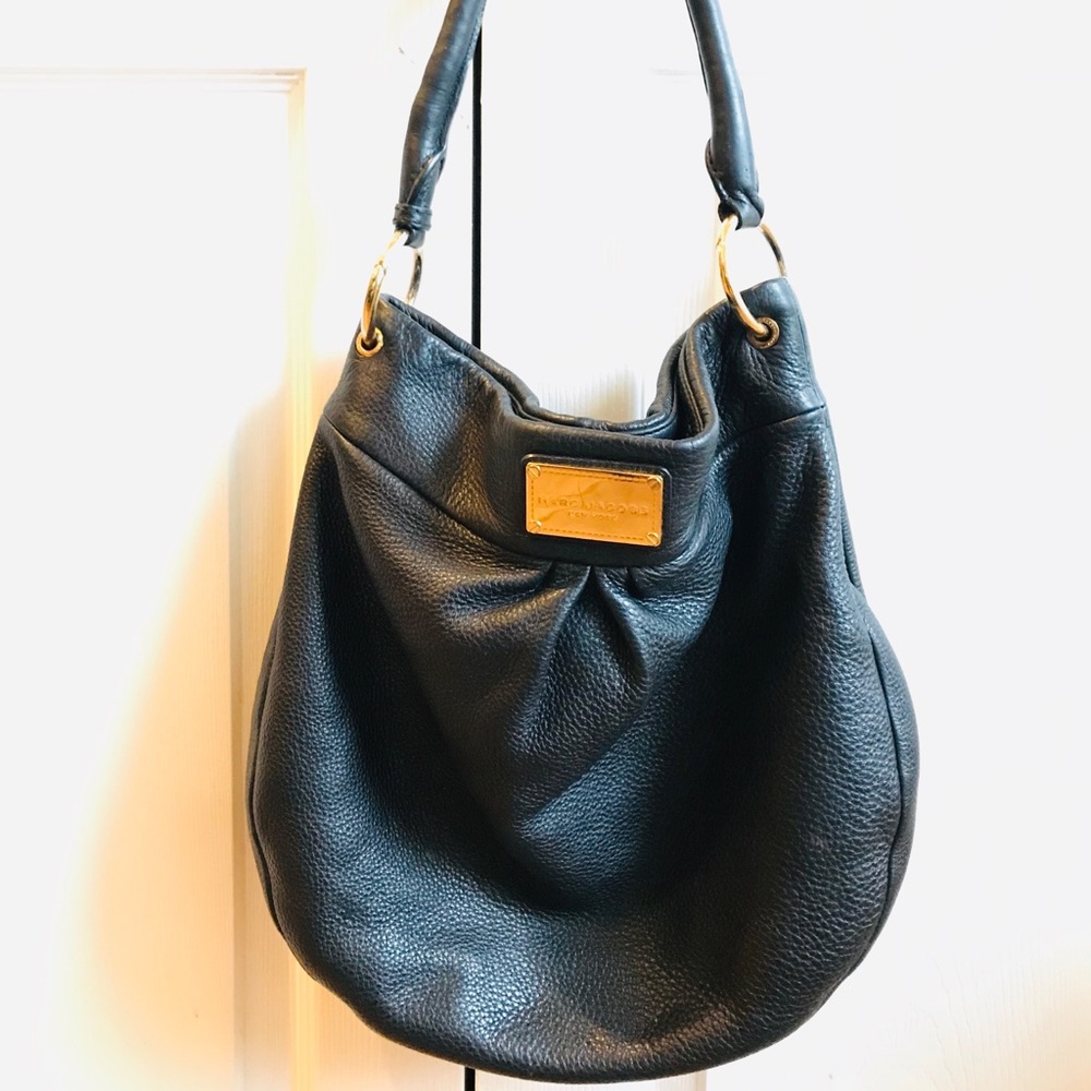 Marc Jacobs Black Leather Hobo Bag